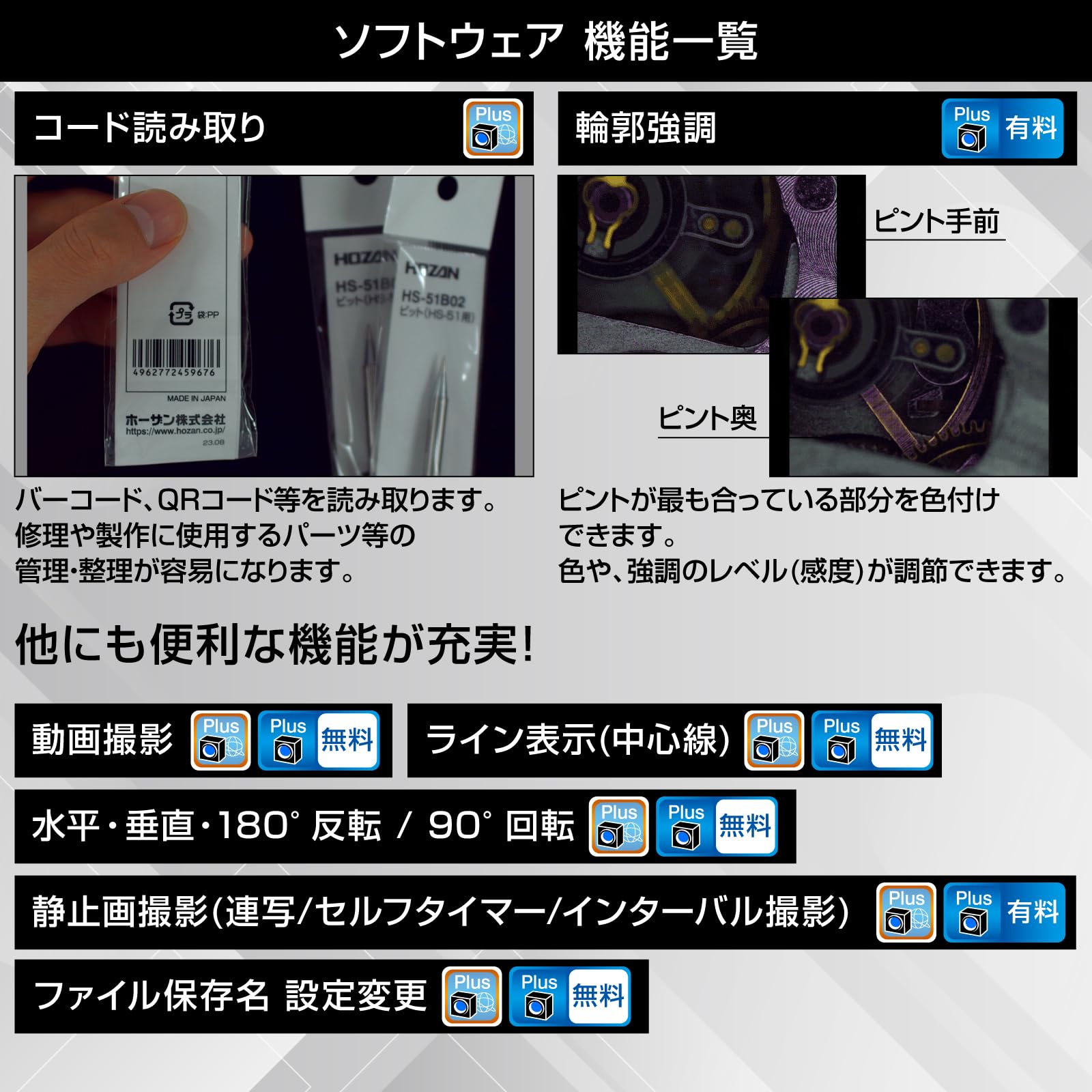 Amazon.co.jp: ホーザン(HOZAN) USBカメラ USBカメラ (レンズ無) L-837